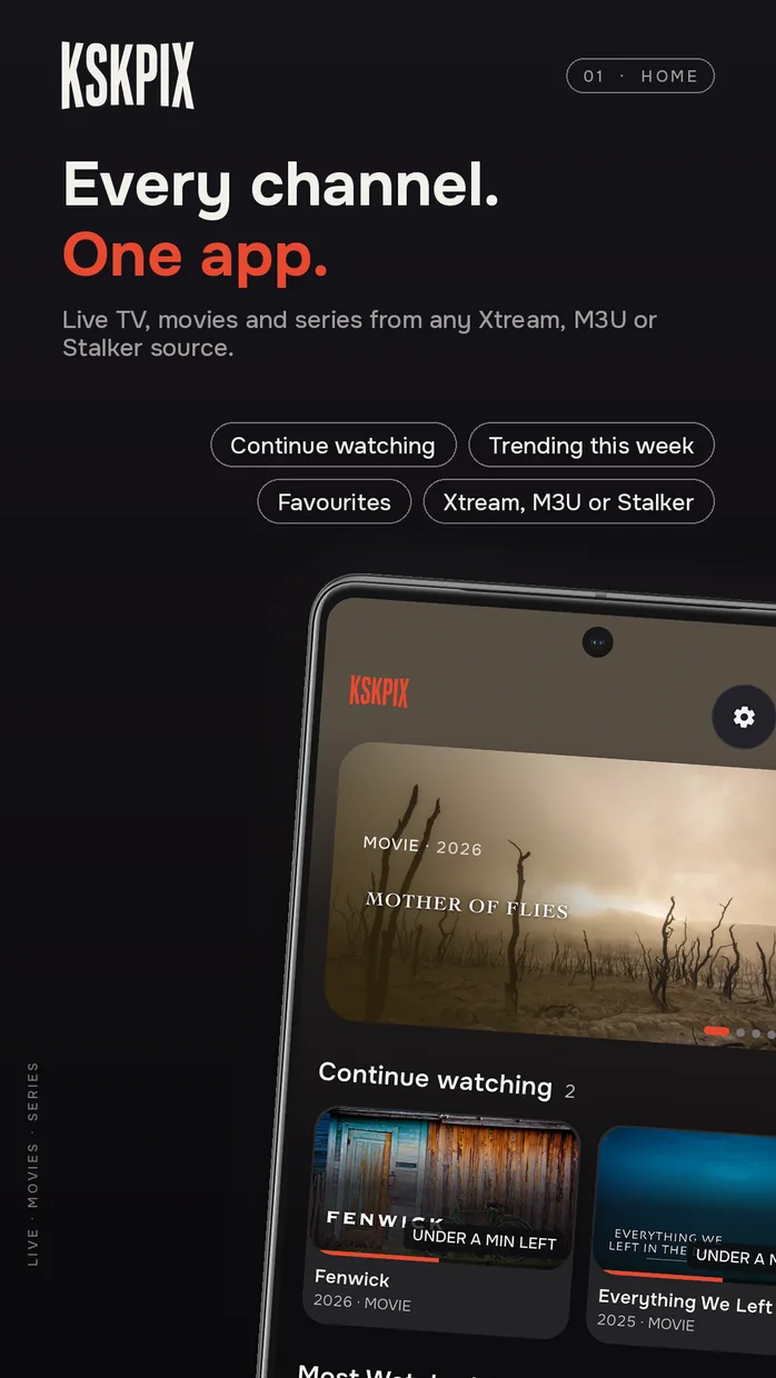 Every channel. One app. Home screen on an Android phone