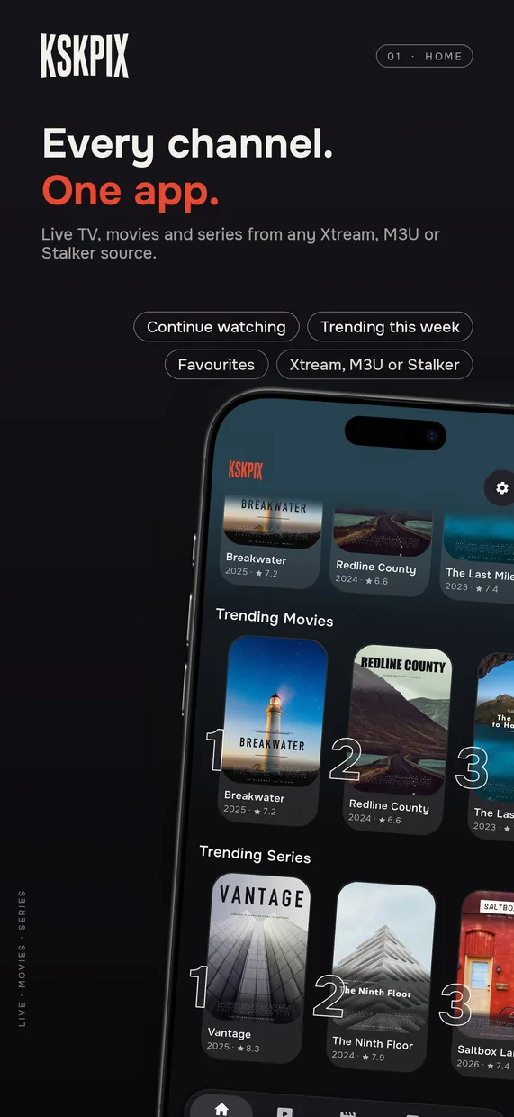 Every channel. One app. Home screen on an iPhone