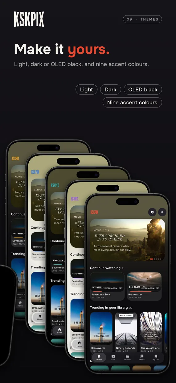 Make it yours. Themes on an iPhone