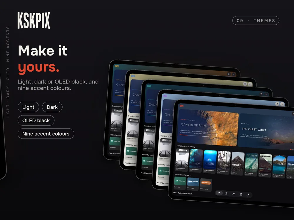Make it yours. Themes on an iPad