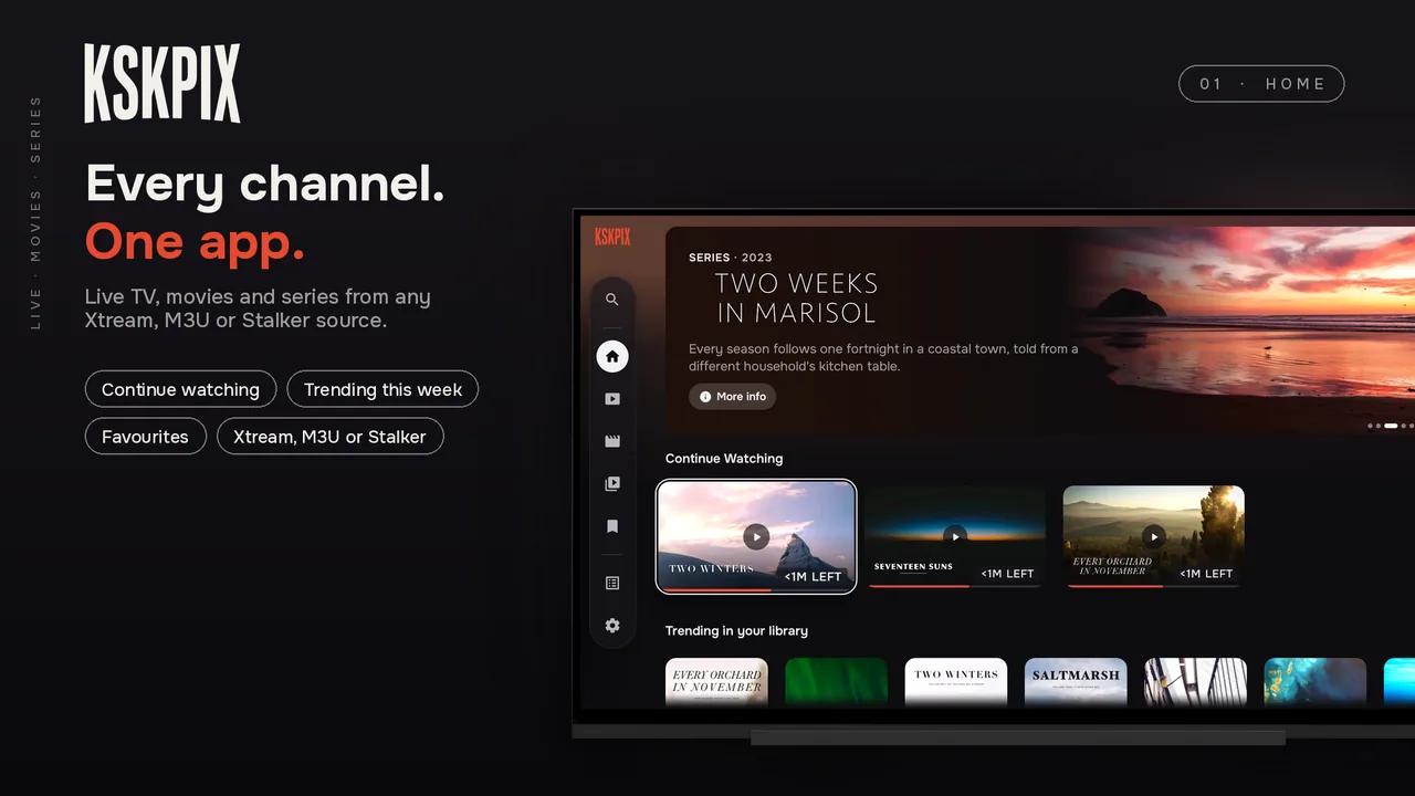 Every channel. One app. Home screen on an Android TV