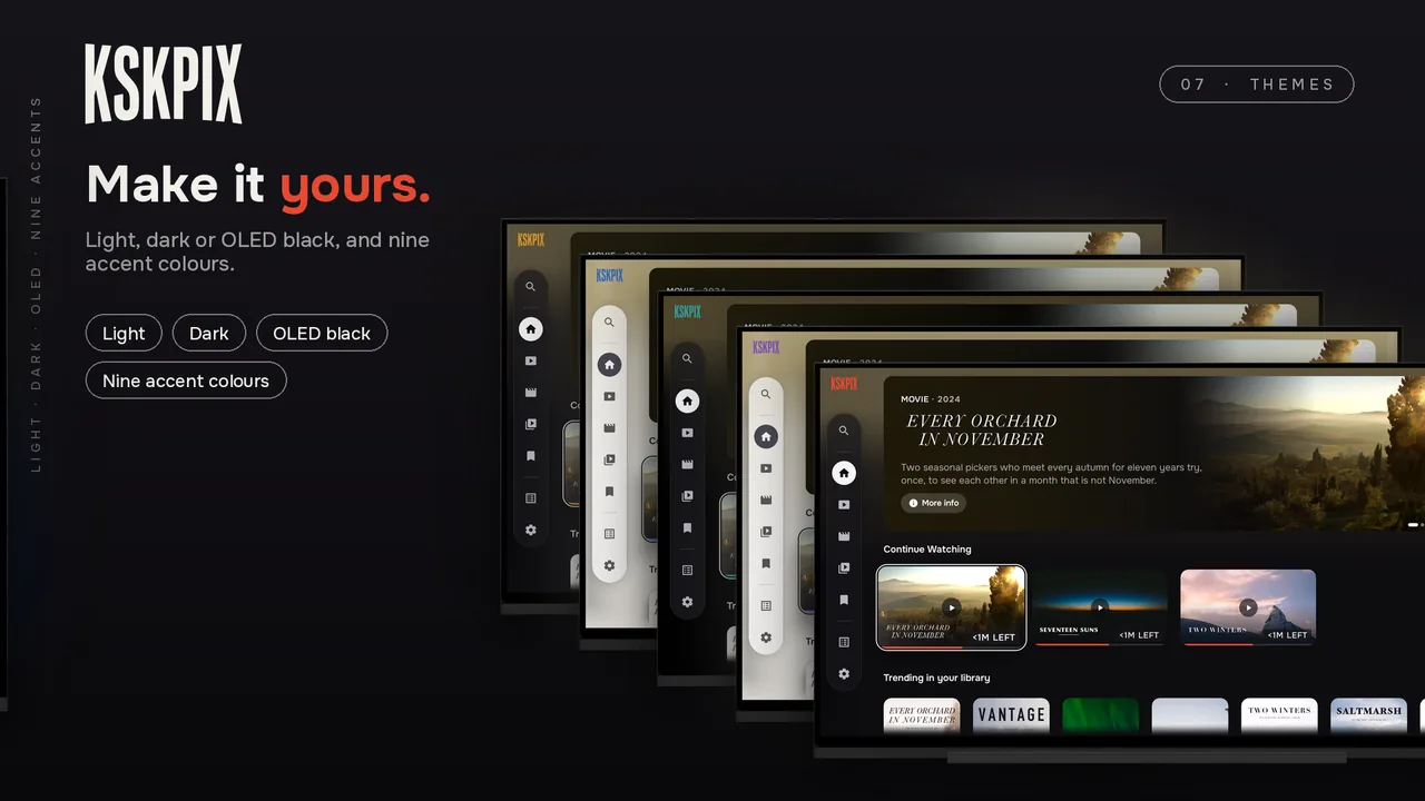 Make it yours. Themes on an Android TV