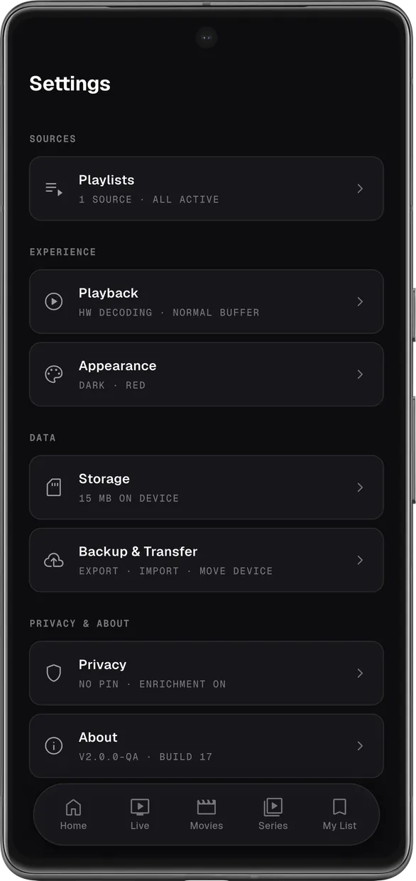 Settings on a Pixel