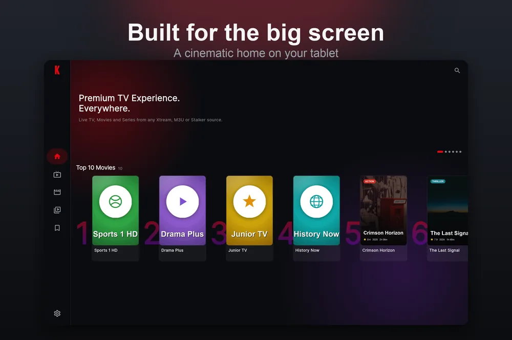 KSKPix home on tablet